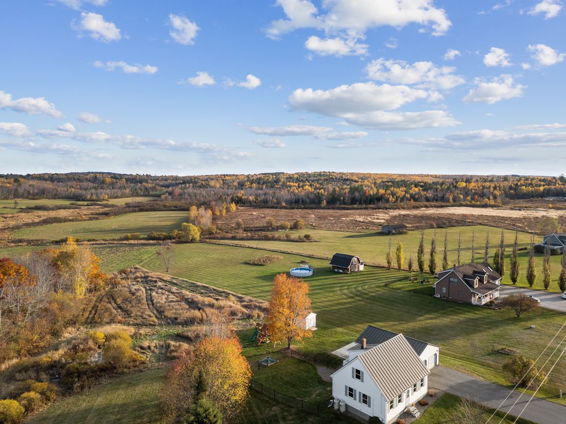 Aerial drone photo of farmland